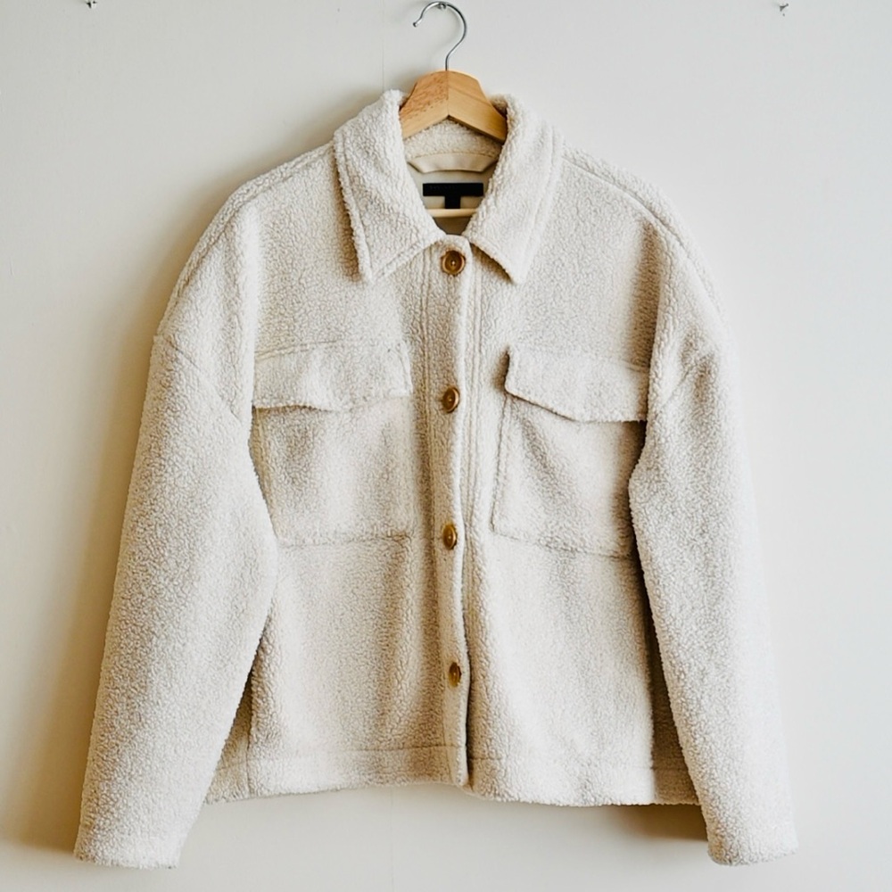 Banana Republic Cream Teddy Jacket / Woman’s XL